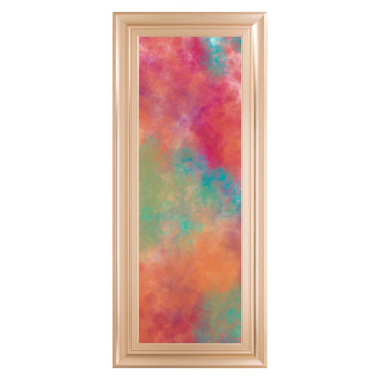 Classy Living Vapor Illusion 42in H Wall Art | Transitional Rose Gold Romance MDF Frame | Living Room & Bedroom Abstract Decor | 18 x 42 x 1 | Model 1757