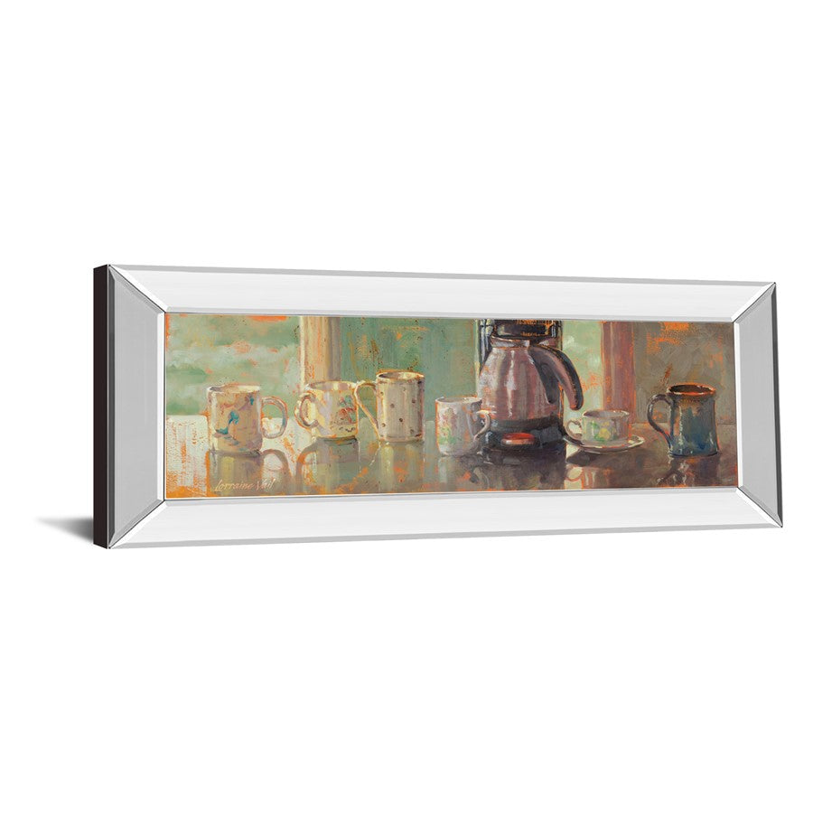 Classy Living Morning Brew 42x18in Wall Art | Transitional Mirrored Frame | Kitchen & Dining Room Decor | 42 x 18 x 3 in | Model 1758MF