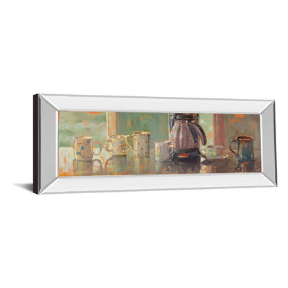 Classy Living Morning Brew 42x18in Wall Art | Transitional Mirrored Frame | Kitchen & Dining Room Decor | 42 x 18 x 3 in | Model 1758MF