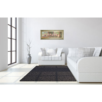 Classy Living Still Life Charm 42x18in Rectangular Wall Art | Transitional Multicolor Still Life on Paper in Crisp Chardonnay MDF Frame | Model 1759