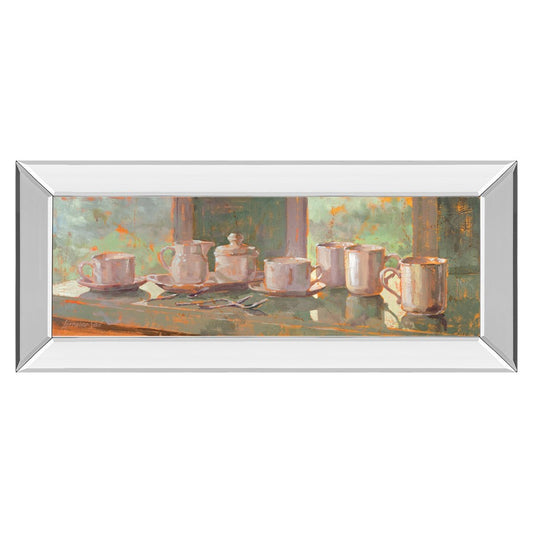 Classy Living Still Life Charm Wall Art 42x18in | Transitional Mirrored Frame Multicolor Still Life | Kitchen & Dining Room Decor | 42 x 18 | Model 1759MF