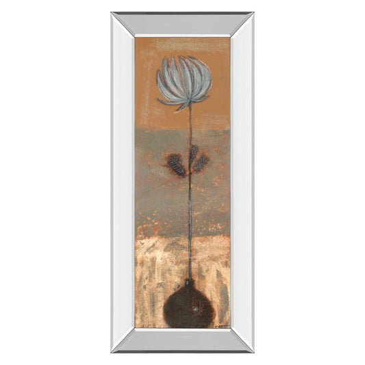 Classy Living Delicate Bloom 18x42in Vertical Wall Art | Transitional Multicolor Paper on Mirrored Frame | Living Room & Bedroom Decor | 18 | Model 1760MF