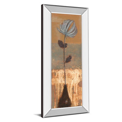 Classy Living Solitary Bloom 18x42in Wall Art | Transitional Floral with Mirrored Frame | Living Room & Office Decor | 18 x 42 x 3 in | Model 1761MF