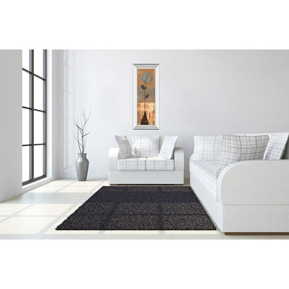 Classy Living Solitary Bloom 18x42in Wall Art | Transitional Floral with Mirrored Frame | Living Room & Office Decor | 18 x 42 x 3 in | Model 1761MF