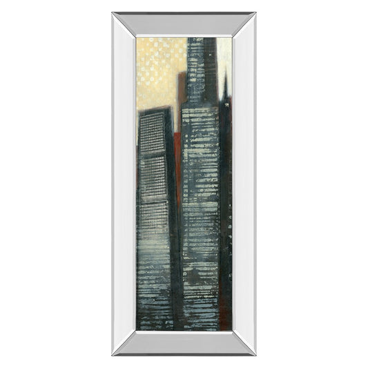 Classy Living City Silhouettes 18x42in Wall Art | Contemporary Graphic Art with Mirrored Frame | Living Room & Office Decor | 18 x 42 x 3 in | Model 1763MF