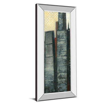 Classy Living City Silhouettes 18x42in Wall Art | Contemporary Graphic Art with Mirrored Frame | Living Room & Office Decor | 18 x 42 x 3 in | Model 1763MF