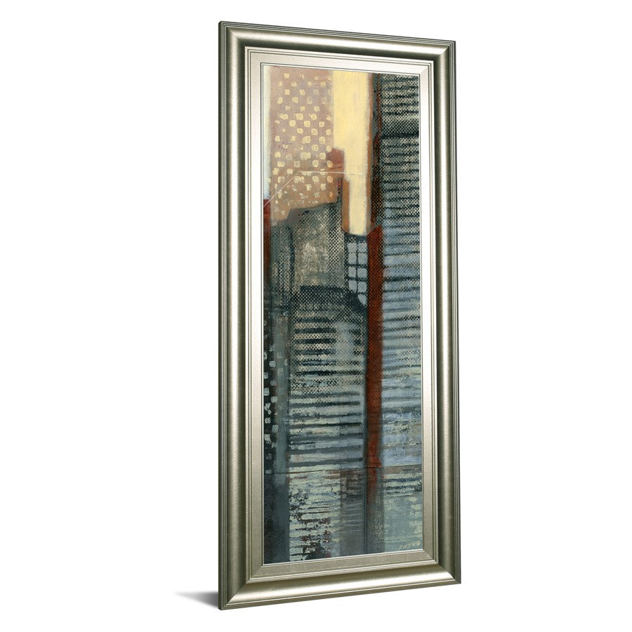 Classy Living City Rhythm 18x42in Wall Art | Contemporary Abstract Silver Serenity Frame | Living Room & Office Decor | 1 x 18 x 42 in | Model 1764
