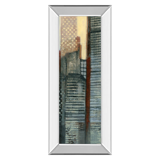 Classy Living City Rhythm 18x42in Vertical Wall Art | Contemporary Abstract Cityscape on Mirrored Frame | Living Room & Office Decor | 18 x | Model 1764MF