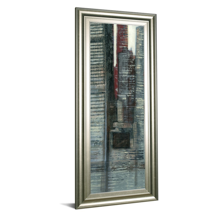 Classy Living Urban Essence 42in Wall Art | Contemporary Mixed Media on Paper in Silver Serenity Frame | Living Room & Office Decor | 18 x 42 | Model 1765