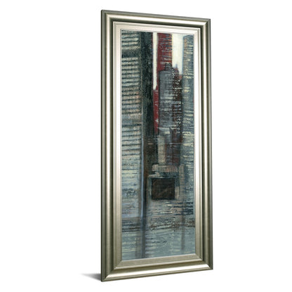 Classy Living Urban Essence 42in Wall Art | Contemporary Mixed Media on Paper in Silver Serenity Frame | Living Room & Office Decor | 18 x 42 | Model 1765