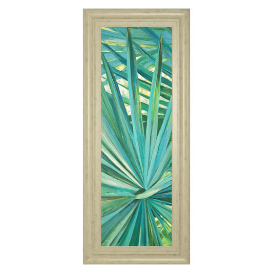 Classy Living Tropical Elegance 18x42in Wall Art | Contemporary Botanical Print in Ivory Bliss MDF Frame | Living Room & Bedroom Decor | 18 x | Model 1770