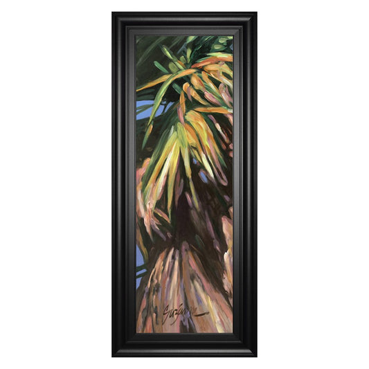 Classy Living Tropical Reflection 18x42in Wall Art | Contemporary Multicolor Botanical on Paper | Living Room & Bedroom Decor | 18 x 42 x 1 in | Model 1773