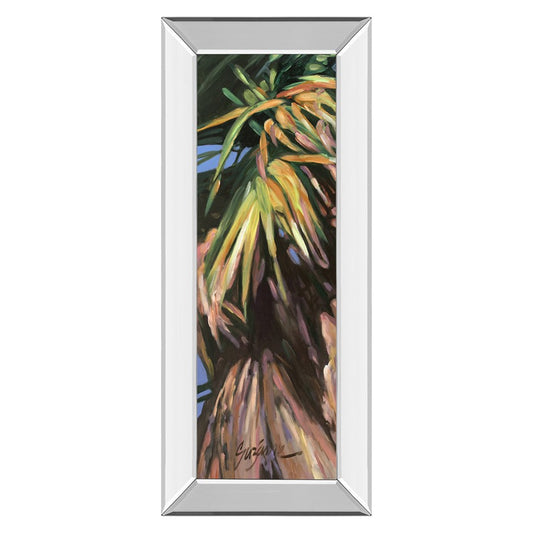 Classy Living Tropical Reflection 18x42in Wall Art | Contemporary Botanical Multicolor on Mirrored Frame | Living Room & Bedroom Decor | 18 | Model 1773MF