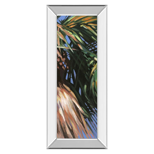 Classy Living Wild Palm II 18x42in Wall Art | Contemporary Botanical Palm Leaves on Mirrored Frame | Living Room & Bedroom Decor | 18 x 42 | Model 1774MF