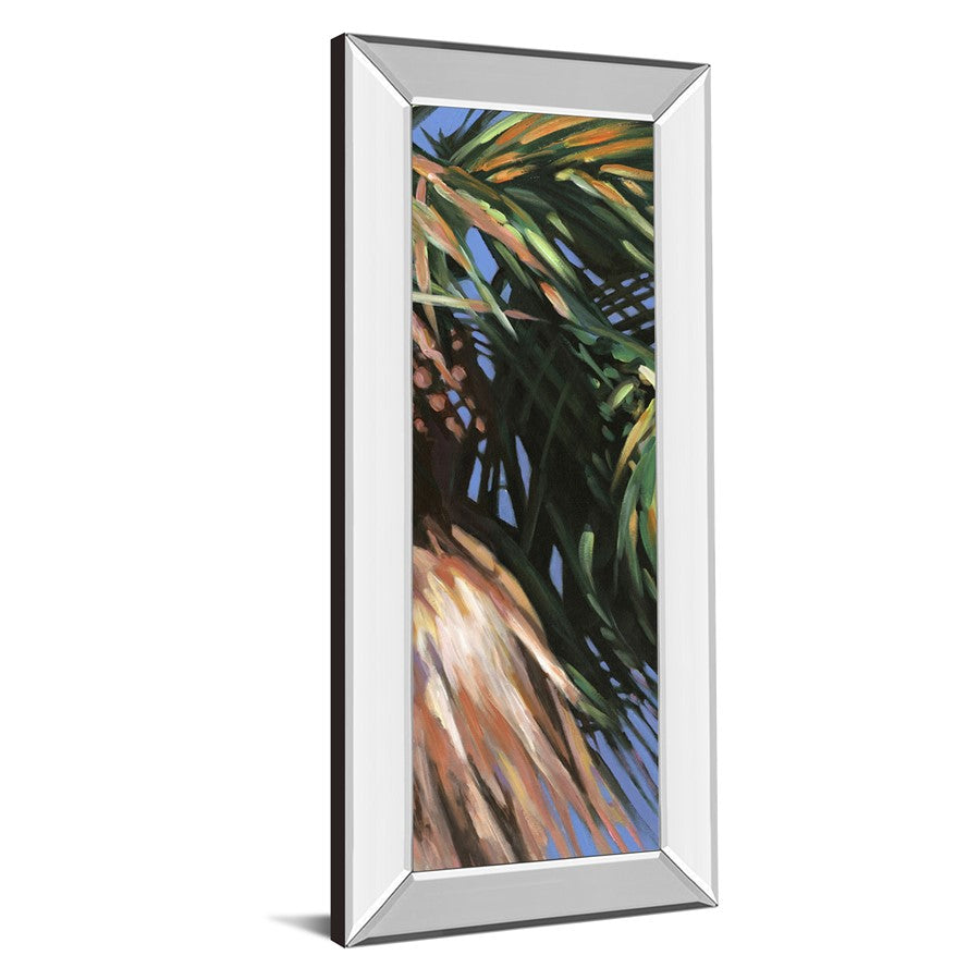Classy Living Wild Palm II 18x42in Wall Art | Contemporary Botanical Palm Leaves on Mirrored Frame | Living Room & Bedroom Decor | 18 x 42 | Model 1774MF