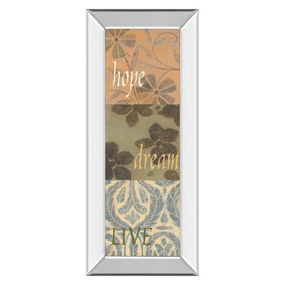 Classy Living Uplifted Words Wall Art 18x42in | Transitional Mirrored Frame with Inspirational Typography | Living Room & Office Decor | 18 | Model 1777MF
