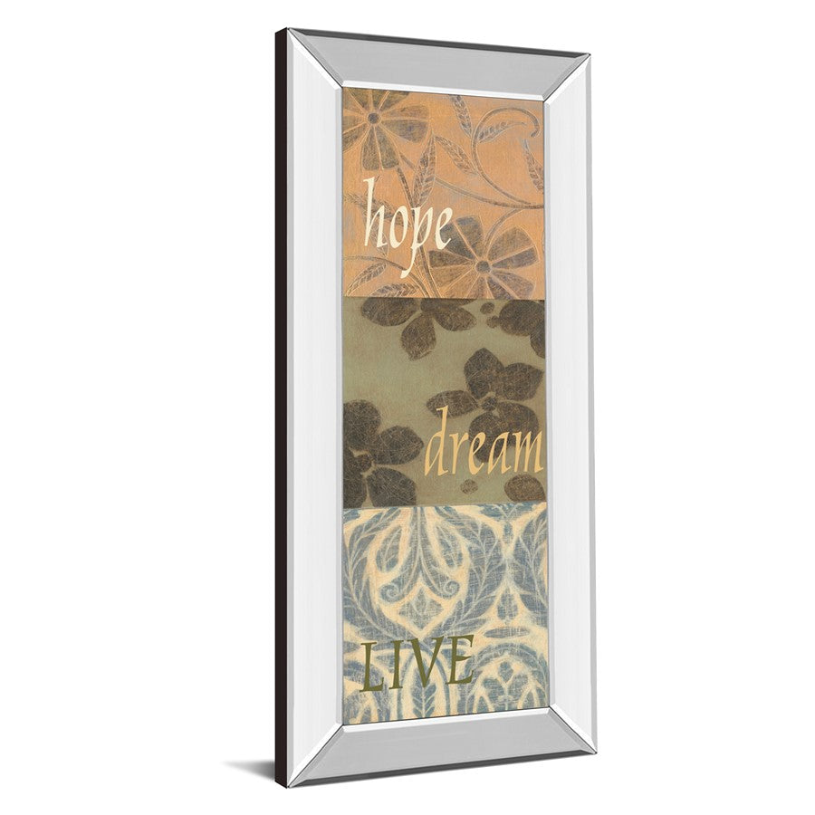 Classy Living Uplifted Words Wall Art 18x42in | Transitional Mirrored Frame with Inspirational Typography | Living Room & Office Decor | 18 | Model 1777MF
