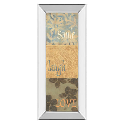 Classy Living Uplift Trio Wall Art 18x42in | Transitional Mirrored Frame with Glass | Living Room & Bedroom Inspirational Decor | 18 x 42 x | Model 1778MF