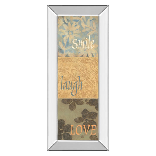 Classy Living Uplift Trio Wall Art 18x42in | Transitional Mirrored Frame with Glass | Living Room & Bedroom Inspirational Decor | 18 x 42 x | Model 1778MF