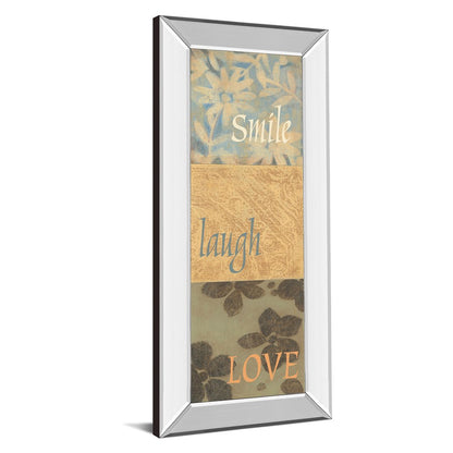 Classy Living Uplift Trio Wall Art 18x42in | Transitional Mirrored Frame with Glass | Living Room & Bedroom Inspirational Decor | 18 x 42 x | Model 1778MF