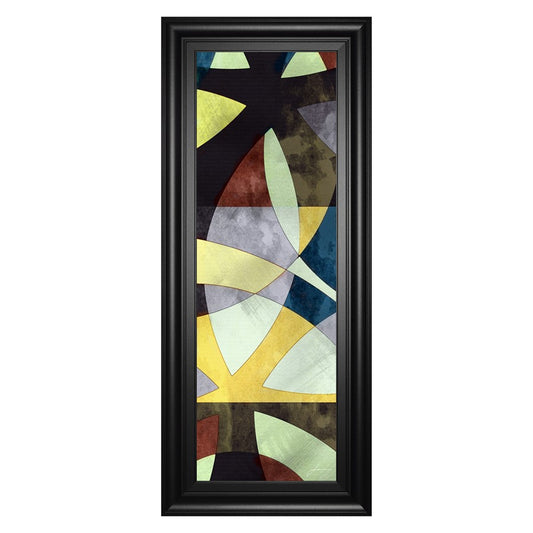 Classy Living Elliptic Path I 18x42in Wall Art | Contemporary Abstract Graphic Art in Black Frame | Living Room & Office Decor | 1 x 18 x 42 | Model 1779