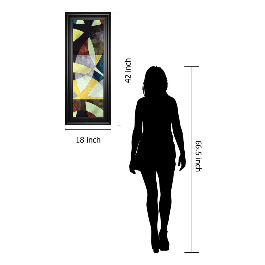 Classy Living Elliptic Path I 18x42in Wall Art | Contemporary Abstract Graphic Art in Black Frame | Living Room & Office Decor | 1 x 18 x 42 | Model 1779