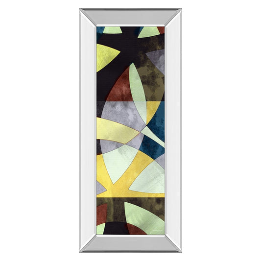 Classy Living Elliptic Path I 18x42in Wall Art | Contemporary Abstract Graphic Art on Paper with Mirrored Frame | Living Room & Office | Model 1779MF