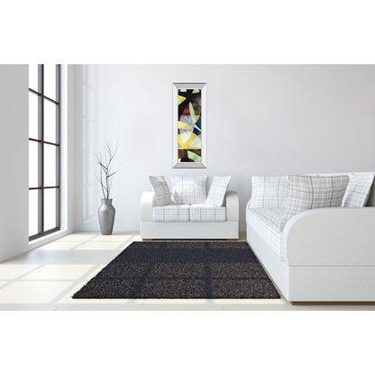 Classy Living Elliptic Path I 18x42in Wall Art | Contemporary Abstract Graphic Art on Paper with Mirrored Frame | Living Room & Office | Model 1779MF