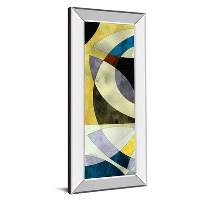 Classy Living Intersected Gleam 18x42in Wall Art | Contemporary Abstract on Paper in Mirrored Frame | Living Room & Office Decor | 18 x 42 | Model 1781MF