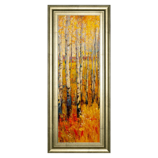 Classy Living Birch Glow 18x42in Wall Art | Contemporary Mixed Media Paper on MDF Frame | Living Room & Office Decor | 1 x 18 x 42 in | Model 1783