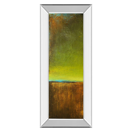 Classy Living Antigua Bay I 18x42in Vertical Wall Art | Contemporary Mixed Media with Mirrored Frame | Living Room & Office Decor | 18 x 42 | Model 1784MF