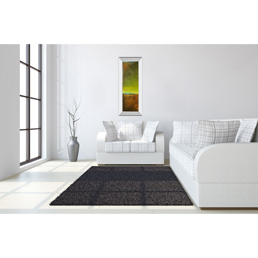 Classy Living Antigua Bay I 18x42in Vertical Wall Art | Contemporary Mixed Media with Mirrored Frame | Living Room & Office Decor | 18 x 42 | Model 1784MF