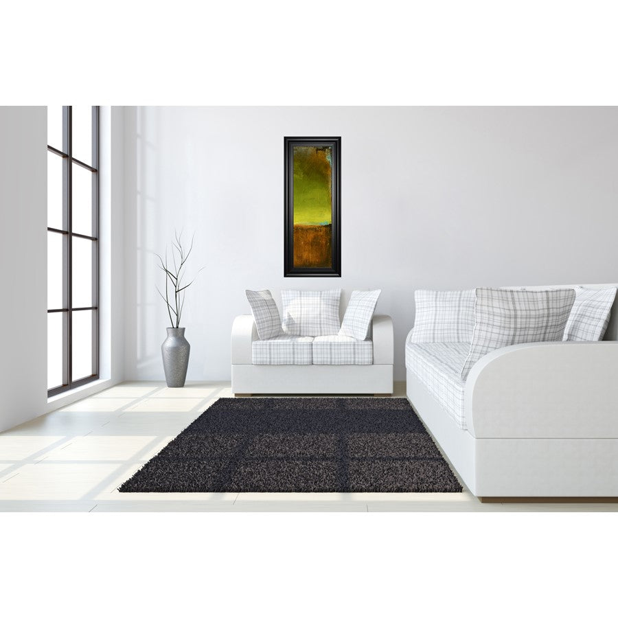 Classy Living Antigua Bay II 42in H Wall Art | Contemporary Mixed Media on Paper in Midnight Aura Frame | Living Room & Bedroom Decor | 18 x | Model 1785