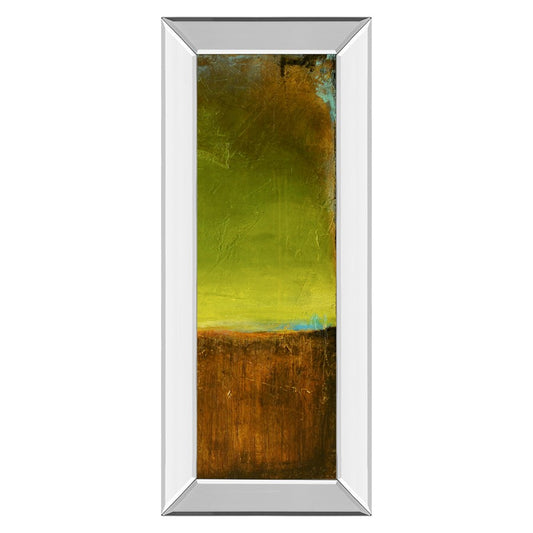 Classy Living Antigua Bay II 18x42in Wall Art | Contemporary Abstract Coastal Landscape with Mirrored Frame | Living Room & Bedroom Decor | Model 1785MF
