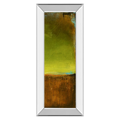 Classy Living Antigua Bay II 18x42in Wall Art | Contemporary Abstract Coastal Landscape with Mirrored Frame | Living Room & Bedroom Decor | Model 1785MF