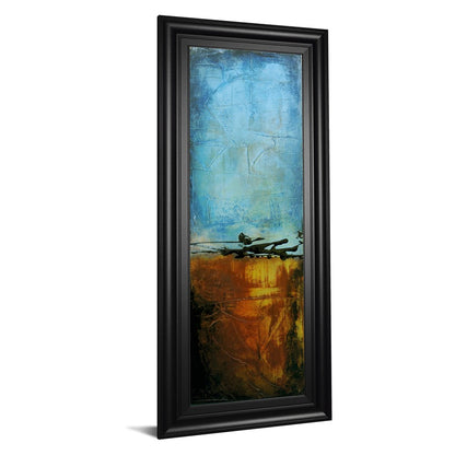 Classy Living Harmony Blend Wall Art 18x42in | Transitional Mixed Media Abstract in Midnight Aura MDF Frame | Living Room & Office Decor | 1 | Model 1787