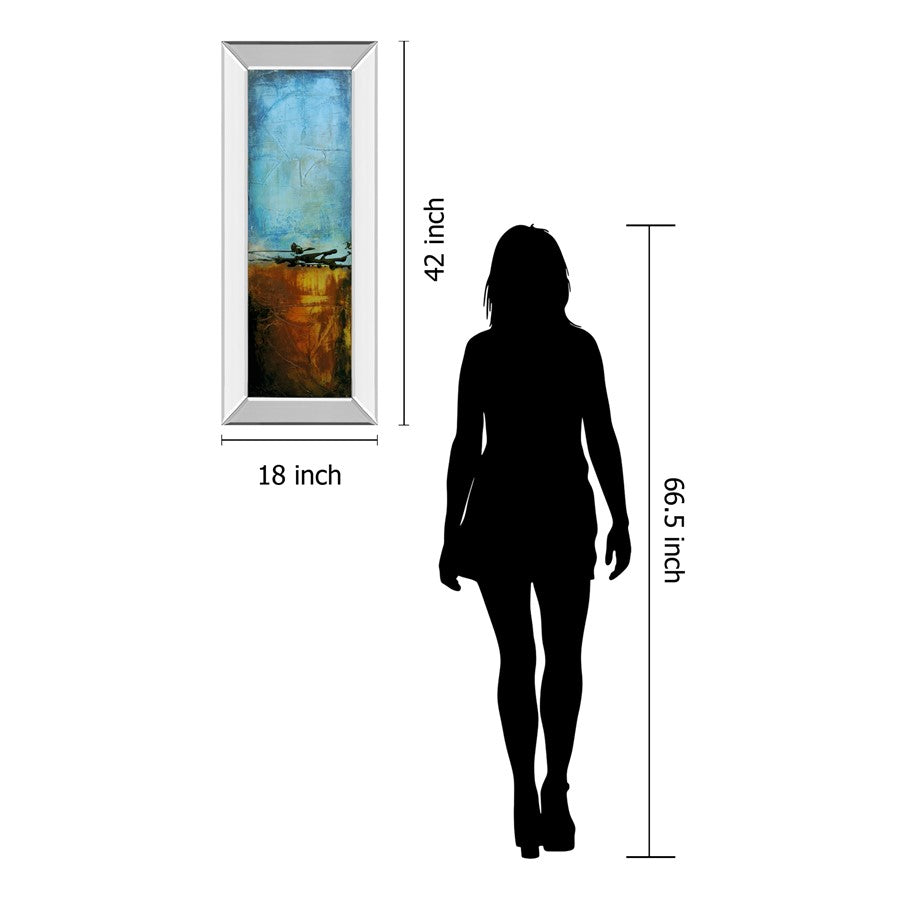 Classy Living Harmony Blend 18x42in Wall Art | Transitional Mixed Media Abstract on Paper | Living Room & Office Decor | 3 x 18 x 42 in | Model 1787MF