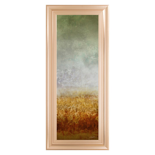 Classy Living Lush Field 18x42in Wall Art | Contemporary Rose Gold Romance MDF Frame | Living Room & Bedroom Tranquil Decor | 1 x 18 x 42 in | Model 1790