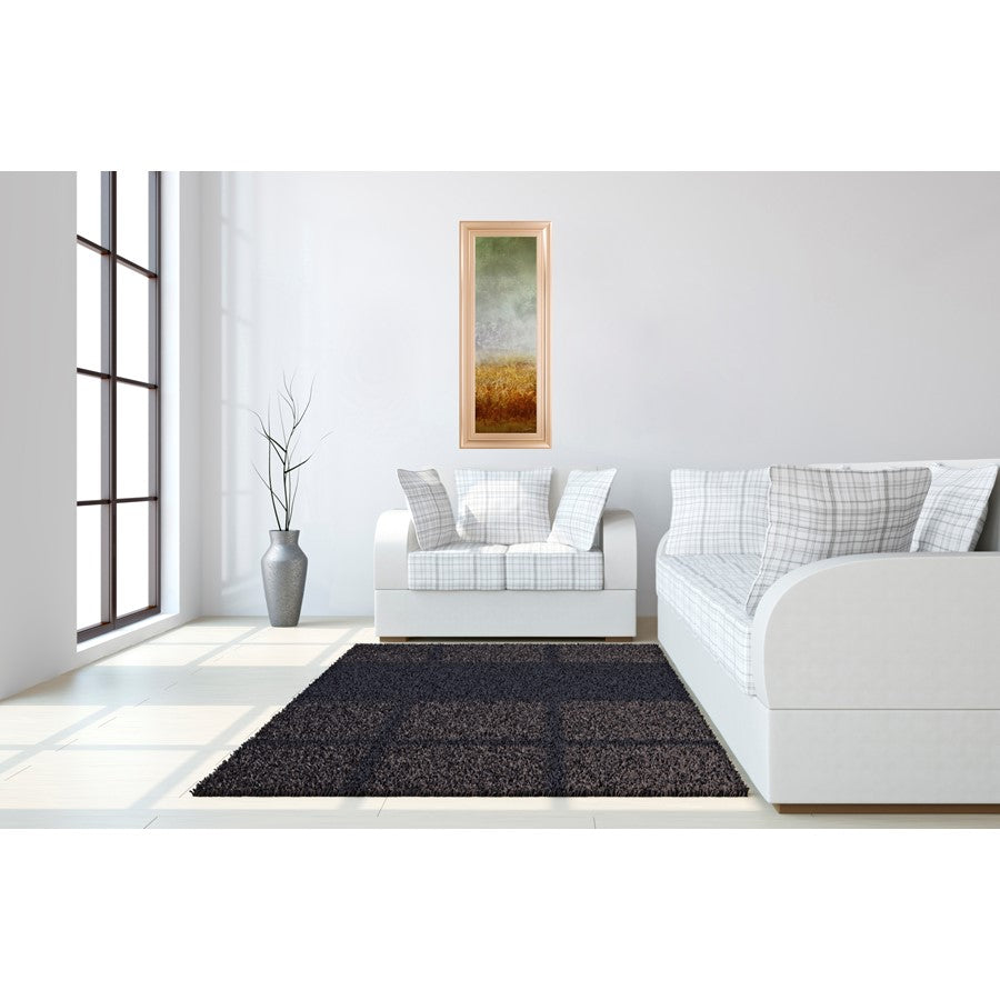 Classy Living Lush Field 18x42in Wall Art | Contemporary Rose Gold Romance MDF Frame | Living Room & Bedroom Tranquil Decor | 1 x 18 x 42 in | Model 1790