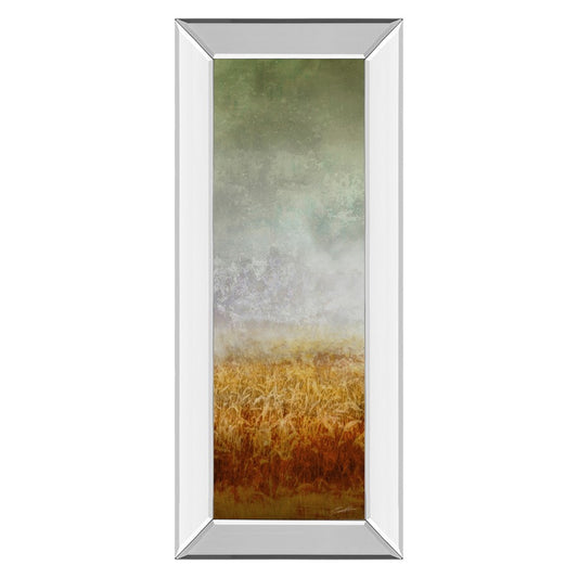 Classy Living Lush Field 18x42in Wall Art | Contemporary Abstract Landscape in Mirrored Frame | Living Room, Bedroom & Office Decor | 18 x | Model 1790MF