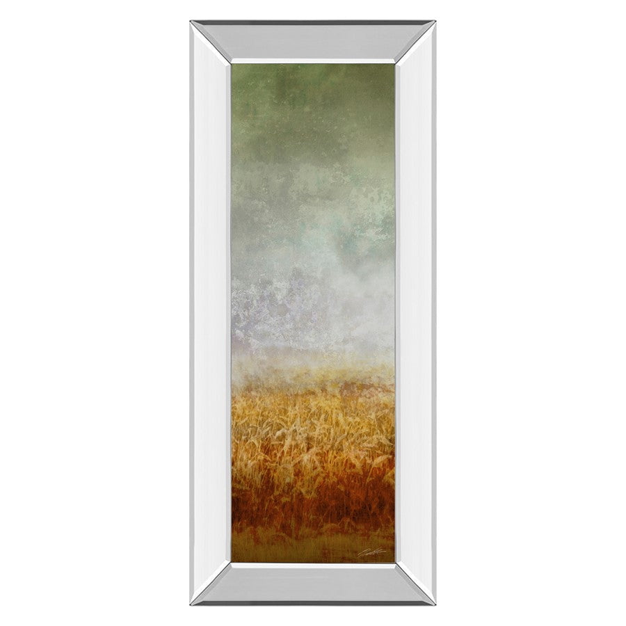 Classy Living Lush Field 18x42in Wall Art | Contemporary Abstract Landscape in Mirrored Frame | Living Room, Bedroom & Office Decor | 18 x | Model 1790MF
