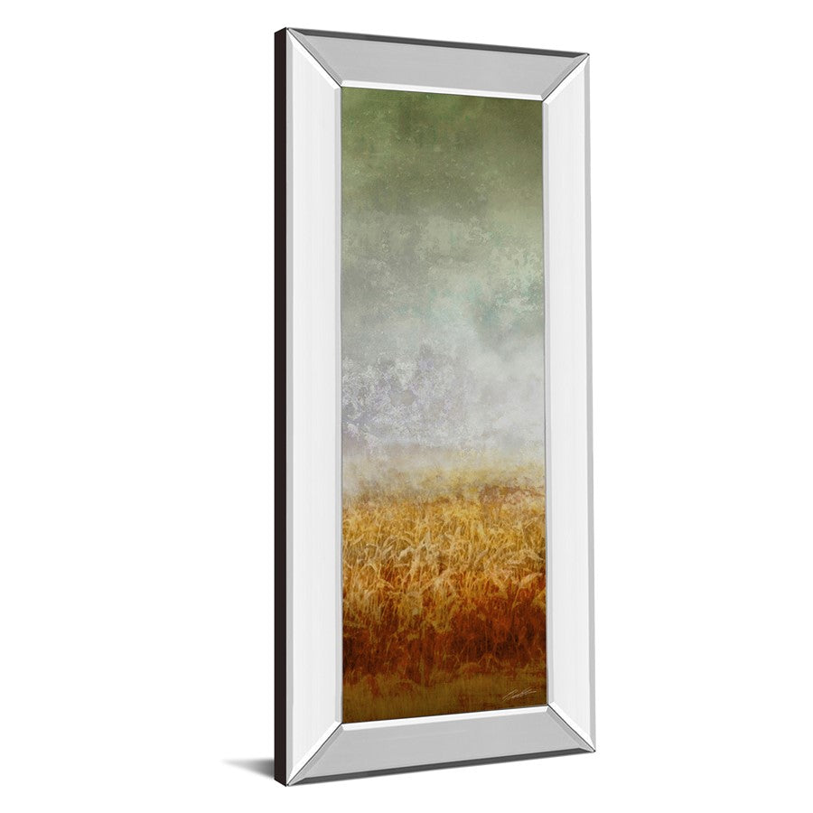 Classy Living Lush Field 18x42in Wall Art | Contemporary Abstract Landscape in Mirrored Frame | Living Room, Bedroom & Office Decor | 18 x | Model 1790MF