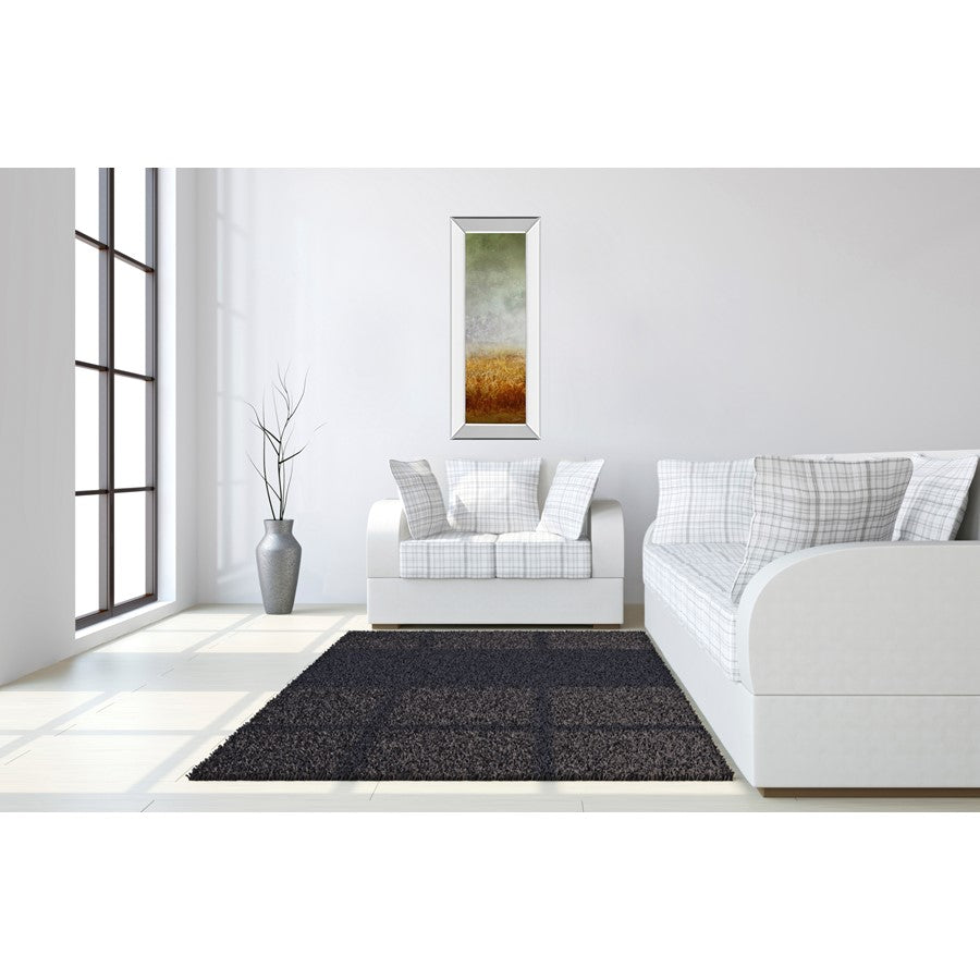 Classy Living Lush Field 18x42in Wall Art | Contemporary Abstract Landscape in Mirrored Frame | Living Room, Bedroom & Office Decor | 18 x | Model 1790MF