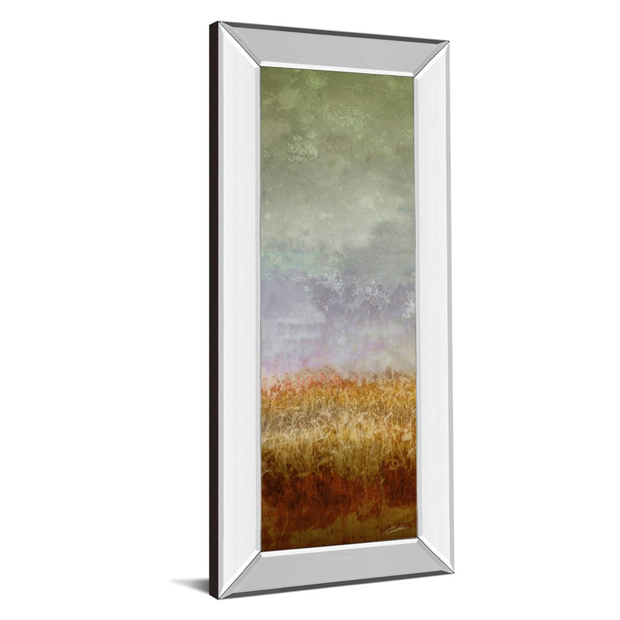 Classy Living Lush Field II 18x42in Wall Art | Contemporary Abstract Landscape on Paper in Mirrored Frame | Living Room & Office Decor | 3 | Model 1791MF