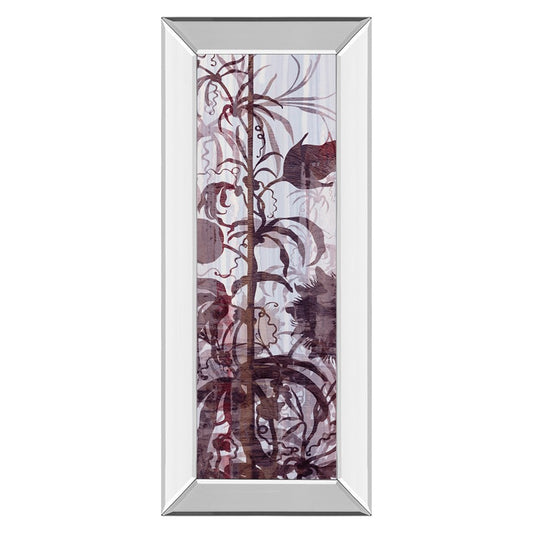 Classy Living Twilight Petals Wall Art 18x42in | Transitional Multicolor Floral on Mirrored Frame | Living Room & Bedroom Wall Decor | 18 x | Model 1792MF