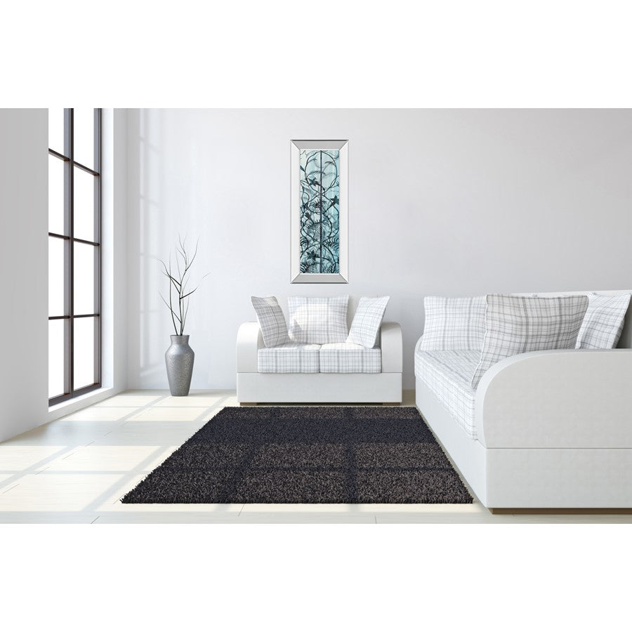 Classy Living Shadow Fern Echo 18x42in Wall Art | Transitional Mirrored Frame | Living Room & Bedroom Decor | 18 x 42 x 3 in | Model 1793MF