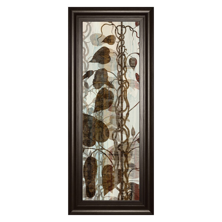 Classy Living Climbing Vines 18x42in Wall Art | Transitional MDF Frame with Glass | Living Room & Bedroom Botanical Decor | 1 x 18 x 42 in | Model 1794