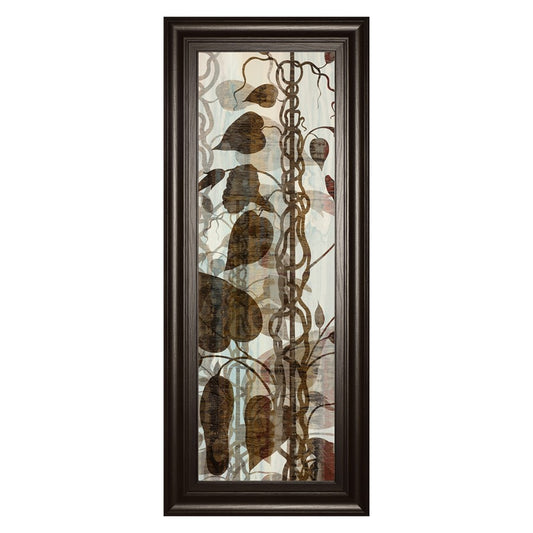 Classy Living Climbing Vines 18x42in Wall Art | Transitional MDF Frame with Glass | Living Room & Bedroom Botanical Decor | 1 x 18 x 42 in | Model 1794