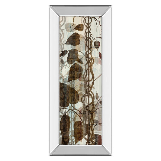 Classy Living Climbing Vines 18x42in Wall Art | Transitional Botanical with Mirrored Frame | Living Room & Bedroom Decor | 18 x 42 x 3 in | Model 1794MF