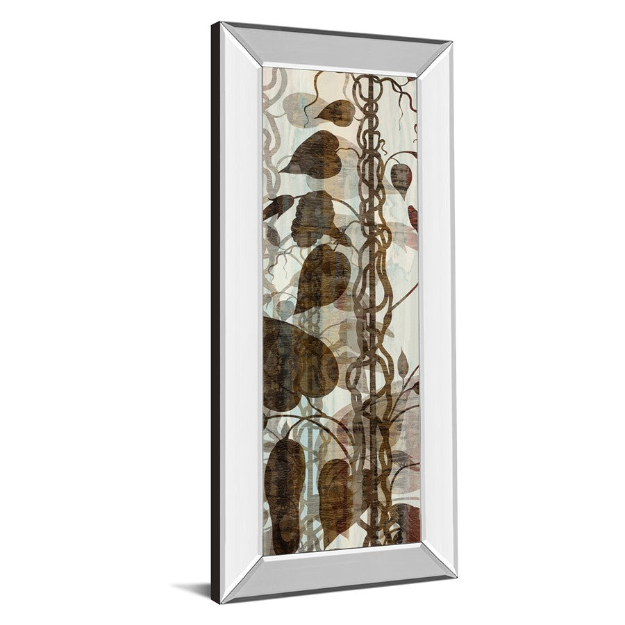 Classy Living Climbing Vines 18x42in Wall Art | Transitional Botanical with Mirrored Frame | Living Room & Bedroom Decor | 18 x 42 x 3 in | Model 1794MF